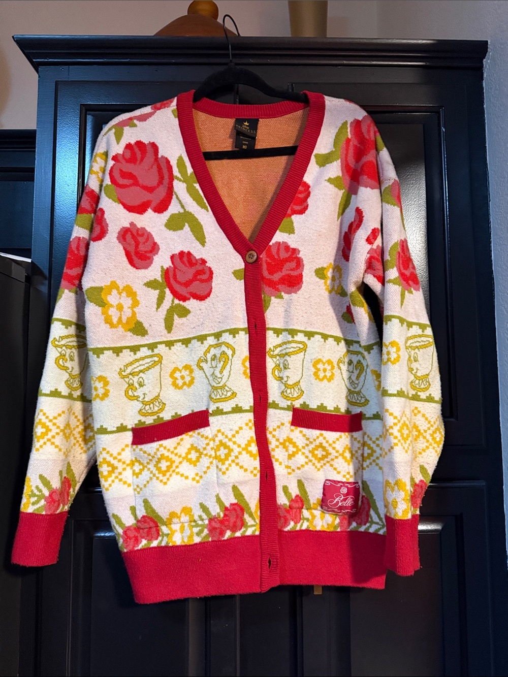 Disney Beauty and the Beast Belle women cardigan size Medium